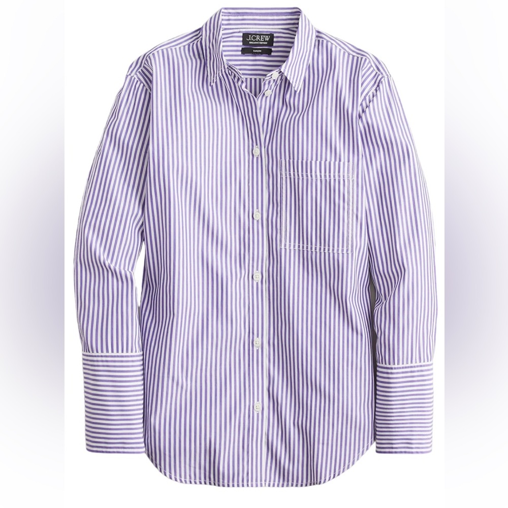 J. Crew
Garçon cotton poplin shirt in purple stripe